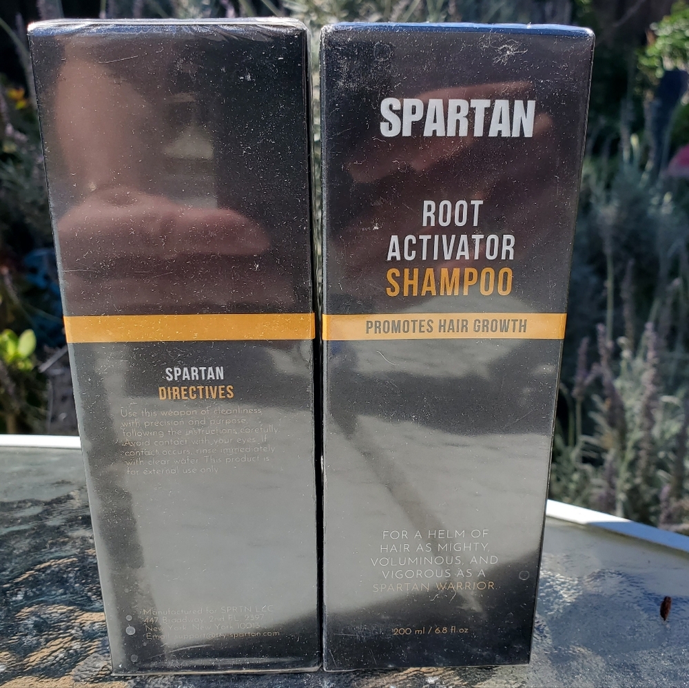 SPARTAN HAIR GROWTH FORMULA SHAMPOO TWO (2) BOTTLES SEALED. NIB. NWT.